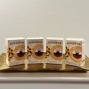 JUKEBOX Natural Vanilla Bar Soap On Vinyl for Women, 4.5 oz. BUNDLE OF 4.